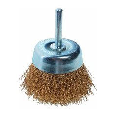 Кордщетка для дрели "чашка", материал латунь, диаметр 50мм. . JTC-5853