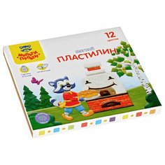 Пластилин Мульти-Пульти "Енот в сказке", 12 цветов, 144гр, со стеком