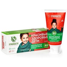 Зубная паста детская клубника И банан 50 Г (3-6 ЛЕТ) красная "синергетик Synergetic