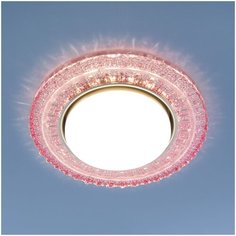 Встраиваемый точечный светильник с LED подсветкой Elektrostandard 3028 GX53 PK розовый