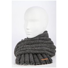Шарф классический трикотажный Ferz цвет Серый темный размер Универсальный FER00200083583