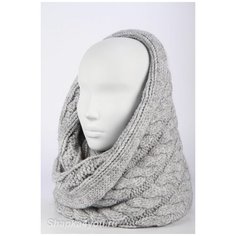 Шарф Снуд - Кольцо в 2 оборота Ferz цвет Серый светлый размер Универсальный