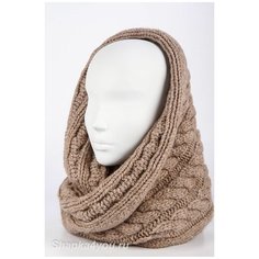 Шарф Снуд - Кольцо в 2 оборота Ferz цвет Бежевый тёмный размер Универсальный