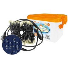 Гирлянда светодиодная "Бахрома" 2х1м, 152LED, 2700К, черный шнур, посл. подкл, IP65, 250 В, TDM