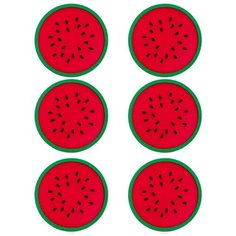 Подставка под стакан, кружку, бирдекель, "Арбуз", 6 шт. Casalinga