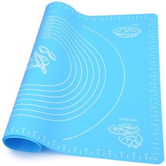 Коврик силиконовый для раскатки теста и выпечки 40х30 см (голубой) Casalinghi