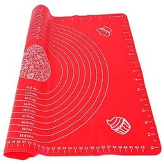 Коврик силиконовый для раскатки теста и выпечки 50х40 см (красный) Casalinghi