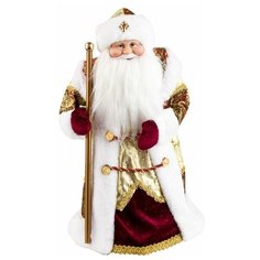 Фигурка Monte Christmas Дед Мороз, 48 см, белый/золотой