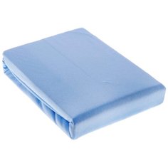 Простыня на резинке OLTEX Птр, трикотаж, 140 х 200 см, голубой