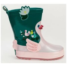 Резиновые сапоги Kakadu размер 23, зеленый/розовый