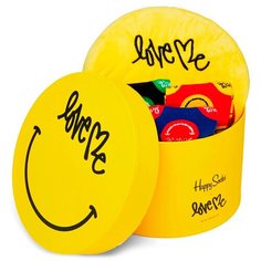 Подарочный набор Happy Socks Love Me. Набор из 3-х пар носков и подушка
