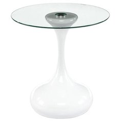 Столик журнальный Woodville Lugo, d: 50 см, белый