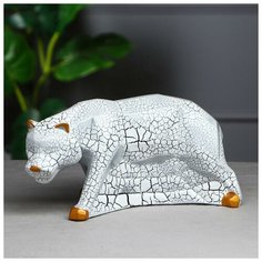 Копилка "Тигр". кракелюр. белый. керамика. 15 см 5635403