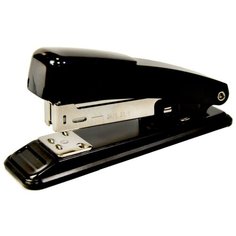 Степлер Silwerhof 401076-01 24/6 26/6 (15листов) черный 100скоб металл коробка