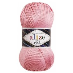 Пряжа Alize Diva Plus, 100 % акрил, 100 г, 220 м, 5 шт., 32 светло-розовый