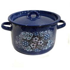 Кастрюля 2,9л 1с16с/1 син. с зерн. Голубика стальэмаль