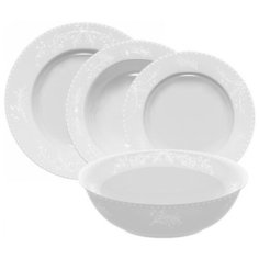 Столовый сервиз Domenik Spring Romance DM94730, 6 персон, 19 предм., белый