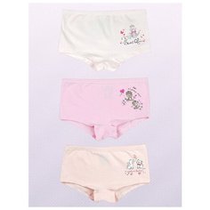 Трусики BAYKAR 3 шт размер 122/128, желтый/розовый/коралловый