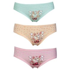 Трусики BAYKAR 3 шт размер 134/140, голубой/розовый/коралловый