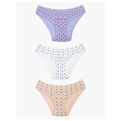 Трусики BAYKAR 3 шт размер 122/128, сиреневый/белый/коралловый