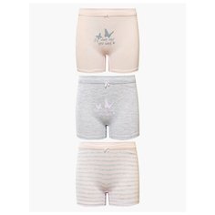 Трусики BAYKAR 3 шт размер 110/116, серый/розовый