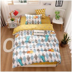 Детское постельное бельё ситрейд CDK017, размер 1,5 спальный, люкс сатин (100% хлопок), простыня 230 см