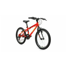 Велосипед FORWARD RISE 20 2.0 (20" 7 ск. рост 10.5") 2020-2021, красный/ярко-желтый