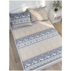 Простынь на резинке Сказка "Скандинавия" натяжная простынь 90х200 см 1,5-спальная