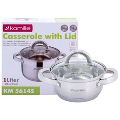 Кастрюля 1 л из нержавеющей стали Kamille KM-5614S
