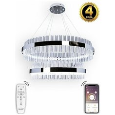 Подвесная люстра хрустальная светодиодная с пультом и управлением смартфоном регулировка цветовой температуры и яркости ночной режим и таймер INNOVATION STYLE 83007 Natali Kovaltseva