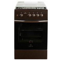 Плита газовая GRETA 1470 GG 5072 MG 33 (B), стеклянная крышка, коричневый