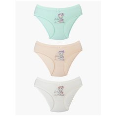 Трусики BAYKAR 3 шт размер 158/164, бирюзовый/белый/персиковый