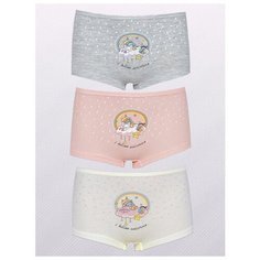Трусики BAYKAR 3 шт размер 134/140, серый/розовый