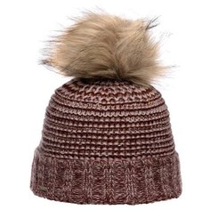 Шапка SEEBERGER арт. 18242-1 POMPOM BEANIE (бордовый / ярко-розовый), размер UNI