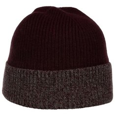 Шапка SEEBERGER арт. 70469-0 TURN-UP BEANIE (бордовый / серый), размер UNI