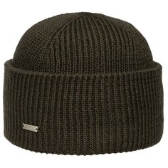 Шапка SEEBERGER арт. 18236-0 TURN-UP BEANIE (оливковый), размер UNI