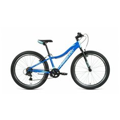 Велосипед FORWARD JADE 24 1.0 (24" 7 ск. рост 12") 2020-2021, синий/бирюзовый