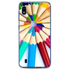 Силиконовый чехол "Цветные карандаши" на Samsung Galaxy A10 / Самсунг Галакси А10 Case Place