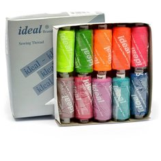Набор швейных ниток "Ideal", №40, цвет: мультиколор (MIX BT), 366 м, 10 шт
