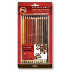 Koh-i-noor Набор цветных карандашей "Polycolor" Brown Line 12 цв.