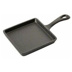 Чугунная сковорода-мини квадратная, 14х14 см, без крышки, Gerus.