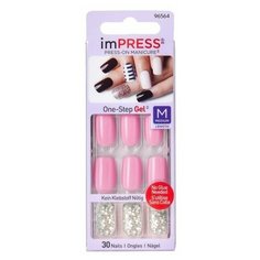 Kiss Твердый лак Импресс Маникюр Акцент "Барби", длина средняя Impress Manicure Accents BIPNМ012