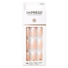 Kiss Твердый лак Импресс Маникюр Акцент "Француженка", длина средняя Impress Manicure Color KIMM04C