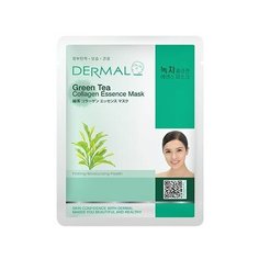 Dermal, Маска с зеленым чаем и коллагеном, 23 г
