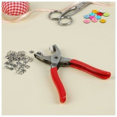 Щипцы для установки кнопок Арт Узор с кнопками 25 штук, 15*6,5 см (3751949)