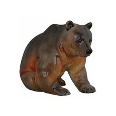 Скульптура. ИФЗ Медведь бурый. 13,8 см. Императорский Фарфоровый Завод