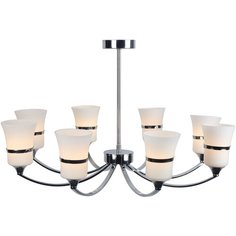 Светильник ESCADA 477/8P D700 chrome, E14, 320 Вт, кол-во ламп: 8 шт., цвет арматуры: хром, цвет плафона: бежевый
