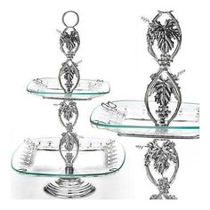 Конфетница 2х ярус 29х29х47см ванесса Loraine 26658 KSMB-26658