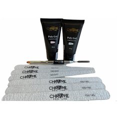 Набор для наращивания ногтей полигель CHARME+кисть+пилки