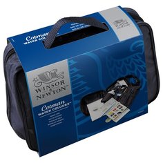 Краски акварельные художественные Акварель Winsor&Newton "Cotman Travel Bag" в сумке, 14 мал. кюв. + аксессуары (пенал для кистей, аль